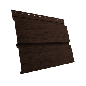 Софит металлический Квадро Брус без перфорации 0,45 Print-Double Premium с пленкой Antique Wood