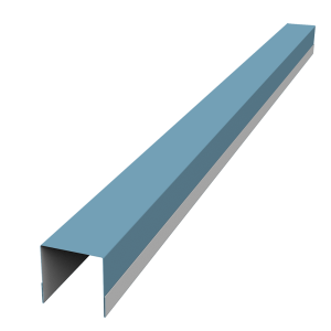 Планка вертикальная обратная для забора жалюзи Palermo 0,45 Drap TX RAL 5024 пастельно-синий (1,8м)