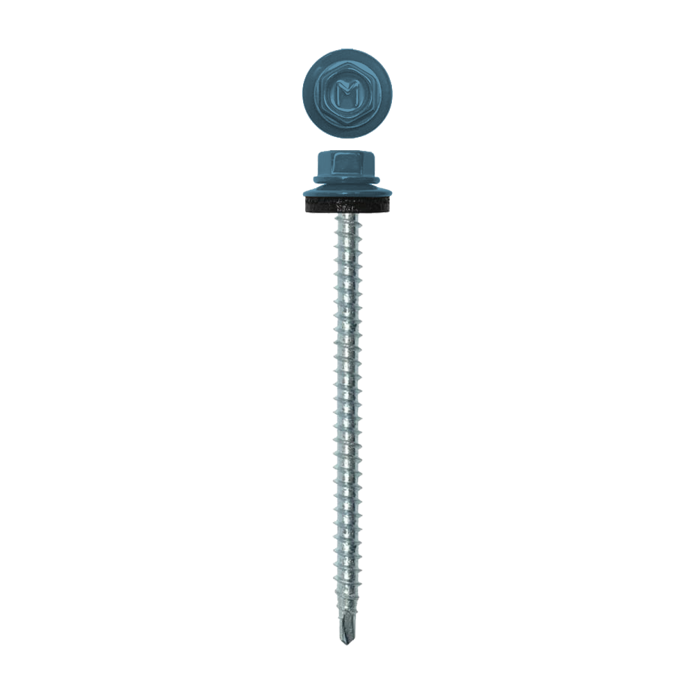 Саморез кровельный Daxmer 4,8х70 (100шт) сверло №1 RAL 5024