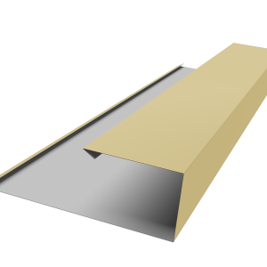 Планка торцевая страховочная 0,7 PE с пленкой RAL 1014 слоновая кость (2м)