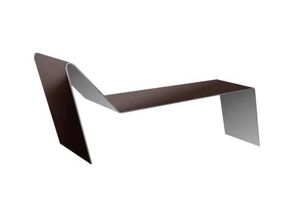 Планка примыкания для мягкой кровли 0,5 Satin с пленкой RAL 8017 шоколад (3м)