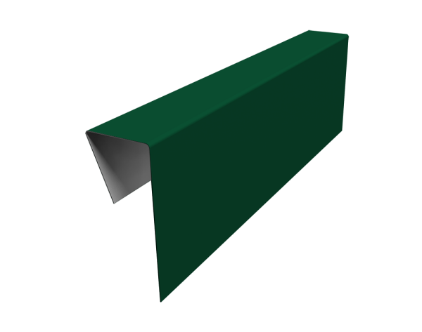 Планка приемная оконная фибросайдинга 0,5 Satin с пленкой RAL 6005 зеленый мох (3м)