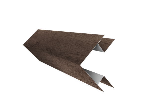 Угол внешний сложный 75х75 0,45 Print Premium Almond Wood Fresh (2м)