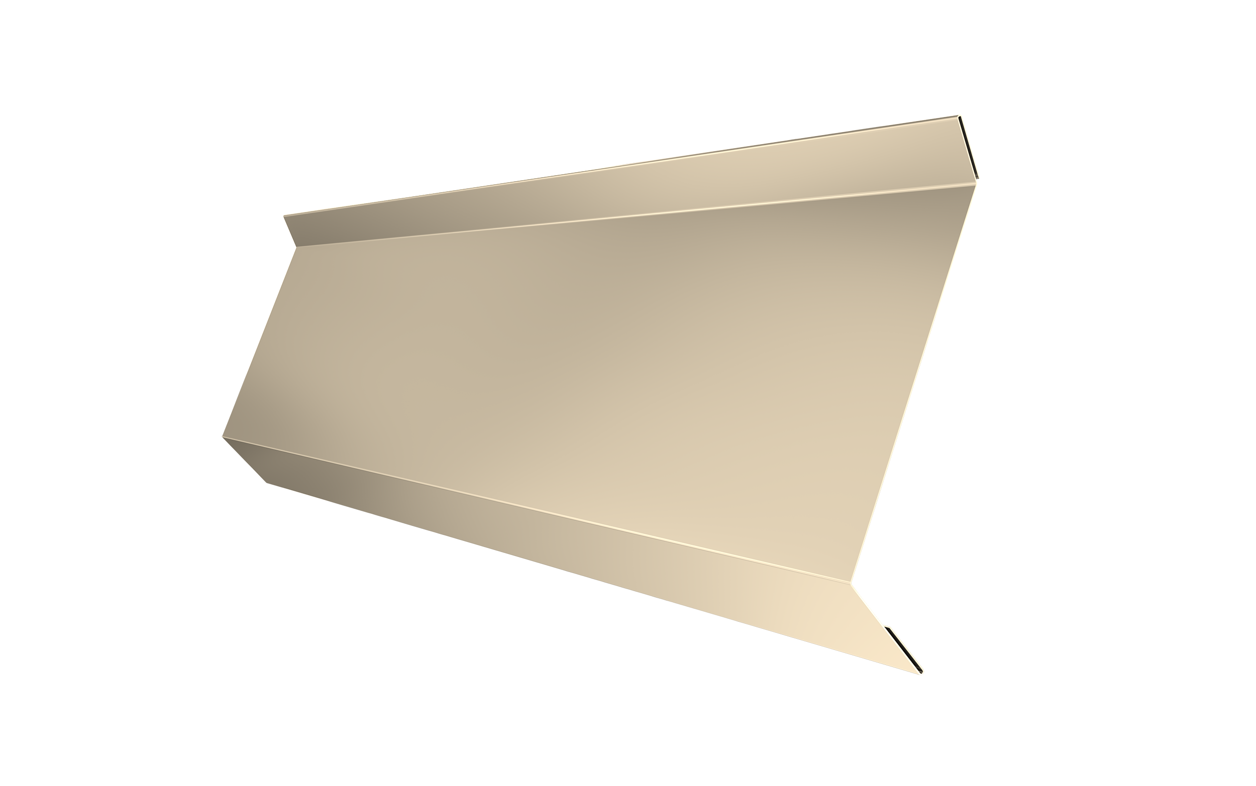 Планка примыкания в штробу 60 0,45 Drap TX RAL 1015 светлая слоновая кость (2м)