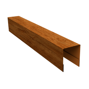 Планка боковая для забора из сайдинга ЭкоБрус 0,45 Print Elite Golden Wood TwinColor (2,5м)