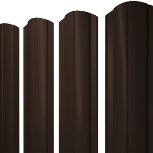 Штакетник Круглый фигурный 0,45 PE NL 805 серо-коричневый гефест