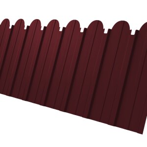 Профнастил C10A фигурный 0,45 Drap TX RAL 3005 красное вино
