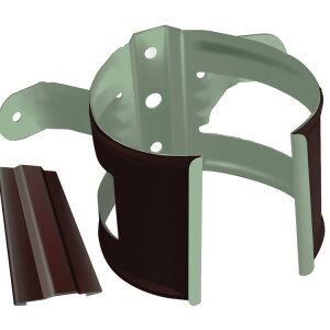 Кронштейн трубы на дерево Optima Matt 90мм RAL 8017