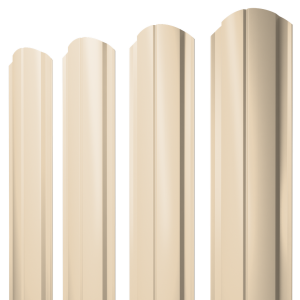 Штакетник Полукруглый Slim фигурный 0,45 Drap TX RAL 1015 светлая слоновая кость