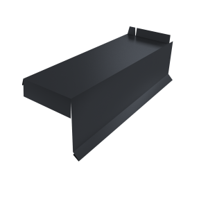 Планка торцевая сегментная Квадро профи Правая стартовая 0,5 Atlas X RAL 7024 мокрый асфальт