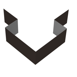 Угол внешний симметричный фибросайдинга 0,5 Drap RR 32 темно-коричневый (2м)