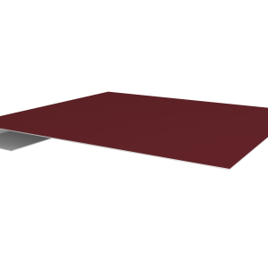 Планка завершающая 0,5 Satin Matt RAL 3005 красное вино (3м)