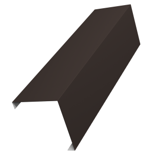 Декоративная накладка на столб универсальная угловая 60х60 для забора жалюзи 0,5 Drap RR 32 темно-коричневый (1,8м)