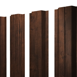 Штакетник П-образный A с прямым резом 0,4 Print Premium Cherry Wood Dark FTC