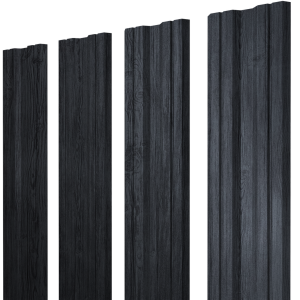 Штакетник Twin с прямым резом 0,45 Print Premium Grey Wood TwinColor