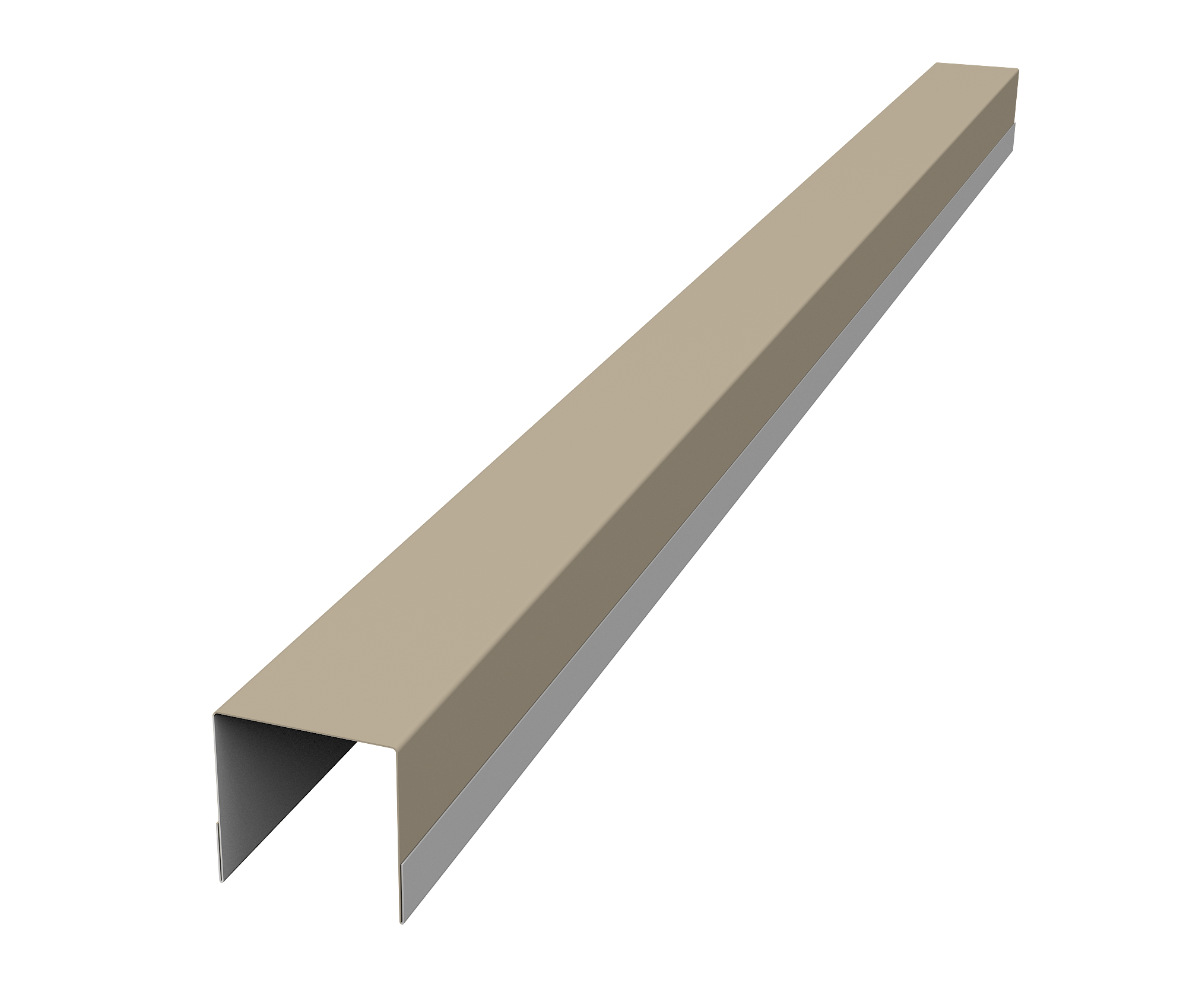 Планка вертикальная обратная для горизонтального монтажа штакетника 0,5 Satin RAL 1015 светлая слоновая кость (2,5м)