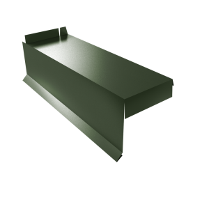 Планка торцевая сегментная Квадро профи Левая стартовая 0,5 Satin Matt TX RAL 6020 хромовая зелень