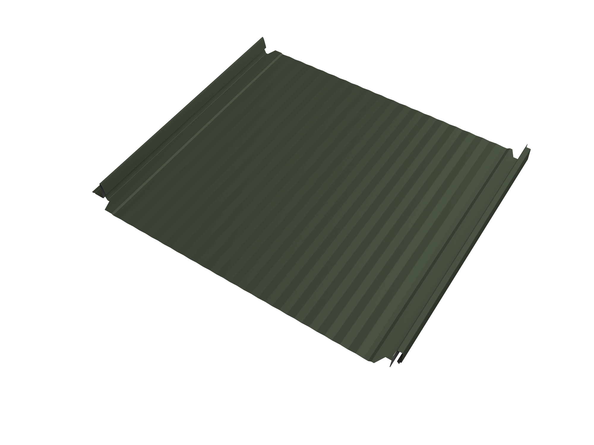 Кликфальц Double Pro Gofr Grand Line 0,5 Satin Matt TX с пленкой на замках RAL 6020 хромовая зелень