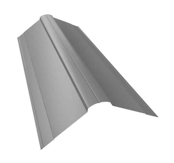 Планка конька фигурного 150x150 0,4 PE с пленкой RAL 7004 сигнальный серый (2м)