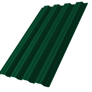 Профнастил НС44R 0,5 Satin Matt RAL 6005 зеленый мох