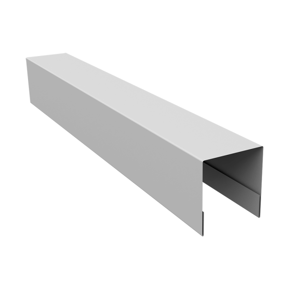 Планка боковая для забора из сайдинга (Блок-хаус new) 0,5 Satin RAL 9003 сигнальный белый (3м)