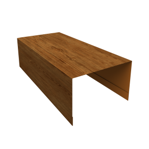 Крышка для забора из сайдинга (Блок-хаус new) 0,45 Print Elite Golden Wood TwinColor (2,5м)