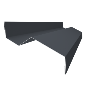 Планка примыкания внакладку 25х17х35х17 0,4 PE-Double с пленкой RAL 7024 мокрый асфальт (2м)