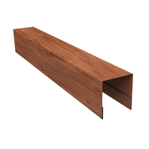 Планка боковая для забора из сайдинга (Блок-хаус new) 0,45 Print Premium Rowan Wood Intense FTC (3м)
