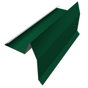 Планка торцевая для шифера 0,45 PE с пленкой RAL 6005 зеленый мох (2м)