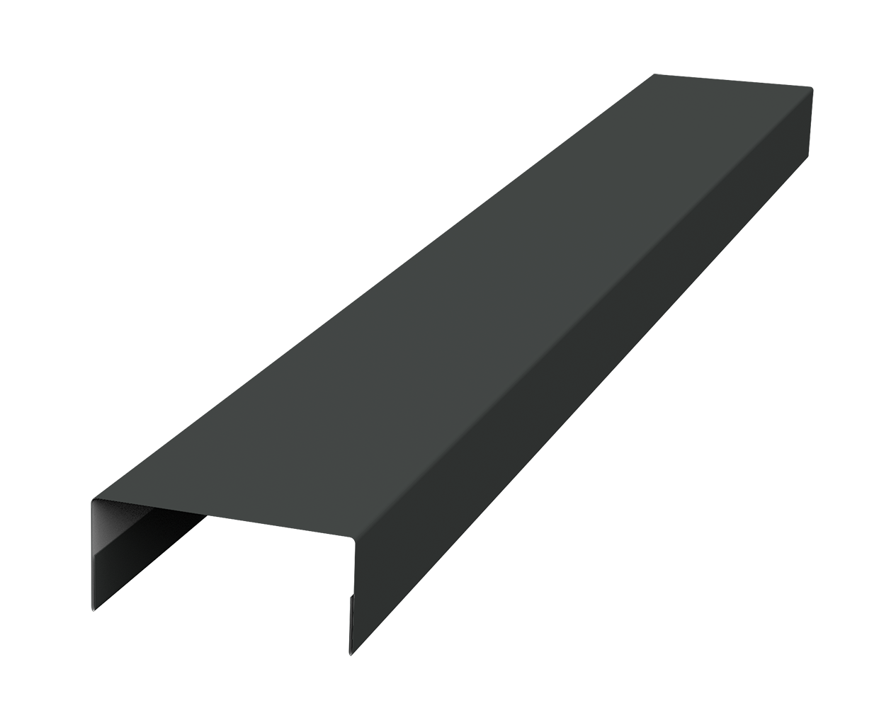 Крышка 45х20 жалюзи Texas 0,5 GreenCoat Pural BT, matt RR2H3 (RAL 7016 антрацитово-серый) (2м)