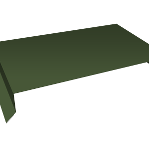 Парапетная крышка прямая 390мм 0,5 Satin Matt TX RAL 6020 хромовая зелень (3м)