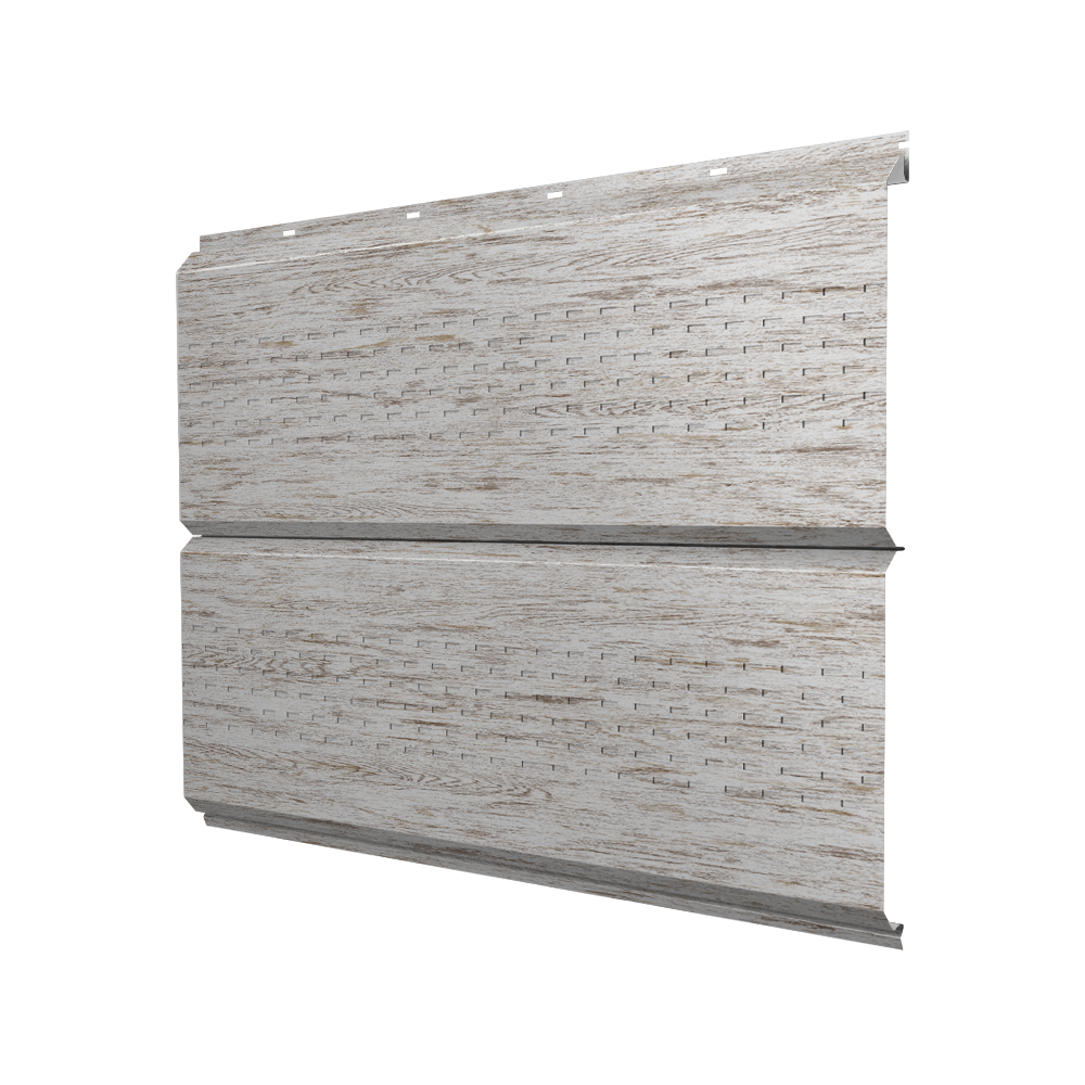 Софит ЭкоБрус new c перфорацией 0,45 Print Elite Snow Wood TwinColor