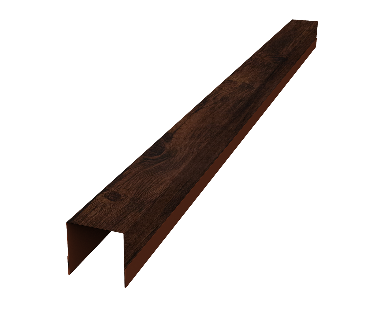 Планка вертикальная обратная для горизонтального монтажа штакетника 0,45 Print Elite Cherry Wood TwinColor (2,5м)