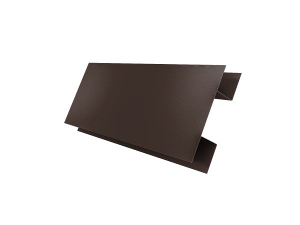 Планка H-образная стыковочная сложная 0,45 Drap TwinColor RAL 8017 шоколад (3м)