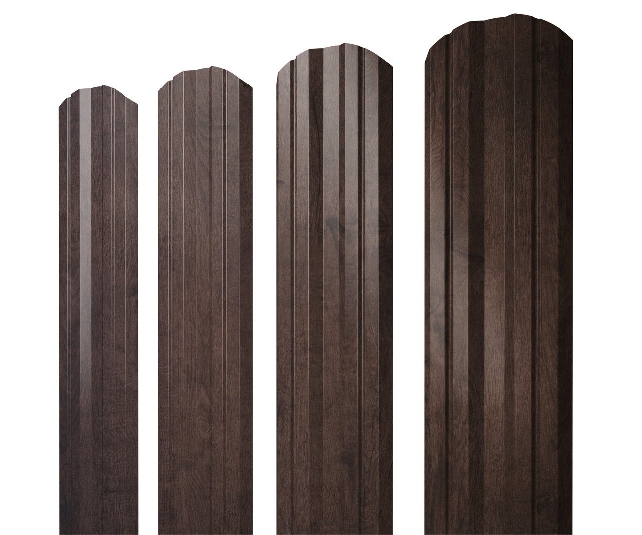 Штакетник Twin фигурный 0,45 Print-Double Premium Antique Wood