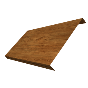 Ламель обратная 200 забора жалюзи Texas 0,45 Print-Double Elite с пленкой Golden Wood