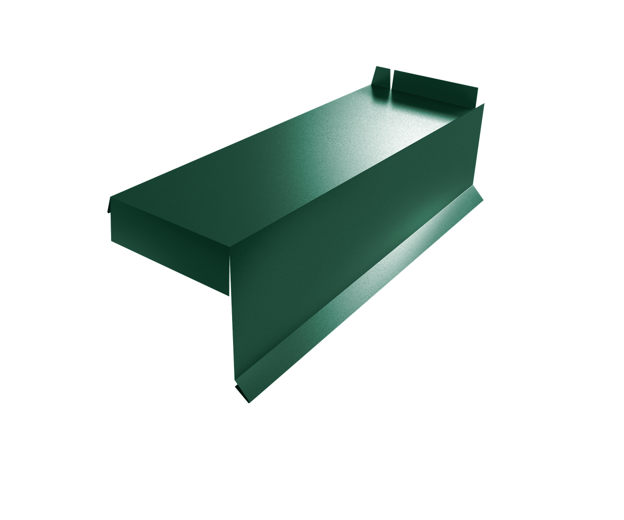 Планка торцевая сегментная Квадро профи Правая стартовая 0,45 PE RAL 6005 зеленый мох