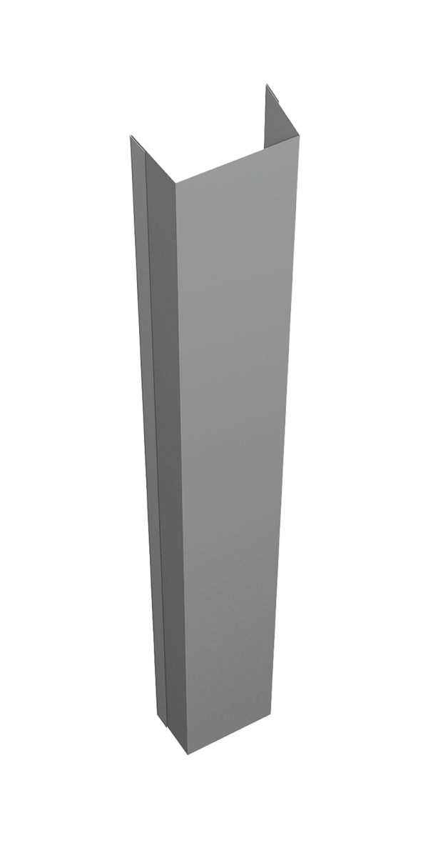 Крепежная планка нижняя Texas 0,5 Satin RAL 9006 бело-алюминиевый (1,8м)