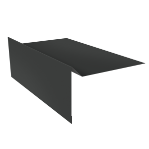 Планка ветровая для мягкой кровли простая 100х20х100 0,5 Satin Matt TX RAL 7016 антрацитово-серый (2м)