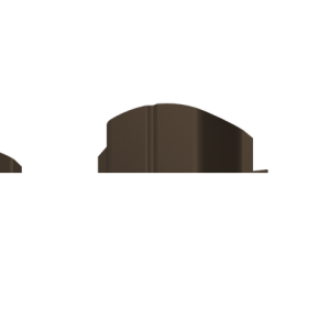 Штакетник П-образный A фигурный 0,5 Atlas X RR 32 темно-коричневый