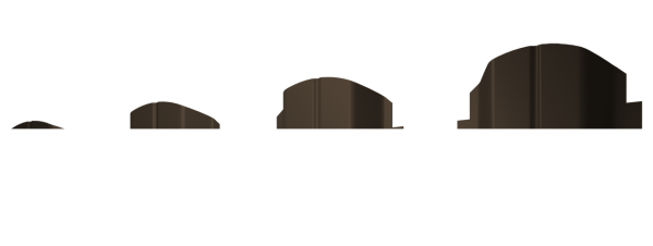 Штакетник П-образный A фигурный 0,5 Atlas X RR 32 темно-коричневый