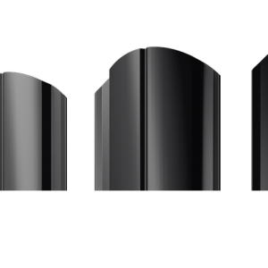 Штакетник Полукруглый Slim фигурный 0,5 PurPro RAL 9005 черный