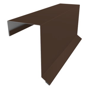 Планка торцевая кровельная фальц 65х97 0,5 Satin с пленкой RAL 8017 шоколад (2м)