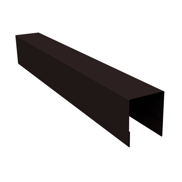 Планка боковая для забора из сайдинга ЭкоБрус 0,5 Velur X RAL 9005 черный (2,5м)