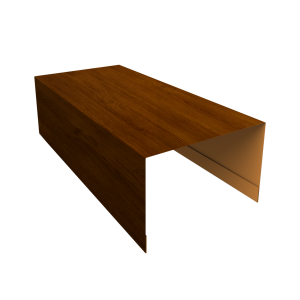 Крышка для забора из сайдинга (Блок-хаус new) 0,45 Print Premium Golden Wood Intense FTC (3м)