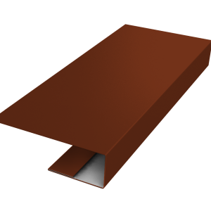 J-Профиль 12мм 0,5 Satin с пленкой RAL 3009 оксидно-красный (2м)