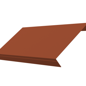 Ламель обратная 150 забора жалюзи Texas 0,5 Velur X с пленкой RAL 8004 терракота