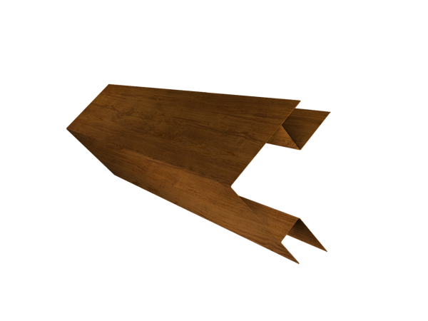 Угол внешний сложный 75х75 0,45 Print-Double Elite Golden Wood (3м)