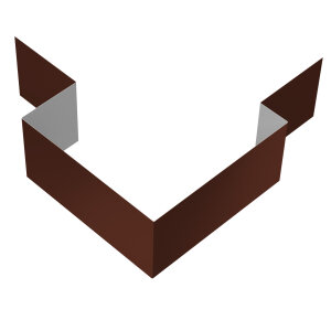 Угол внешний асимметричный фибросайдинга 0,5 Satin Matt TX RAL 8017 шоколад (3м)