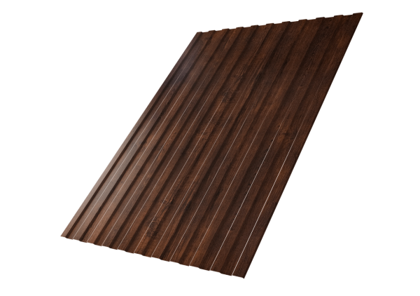 Профнастил С8A v01 0,4 Print Premium с пленкой Cherry Wood Dark FTC